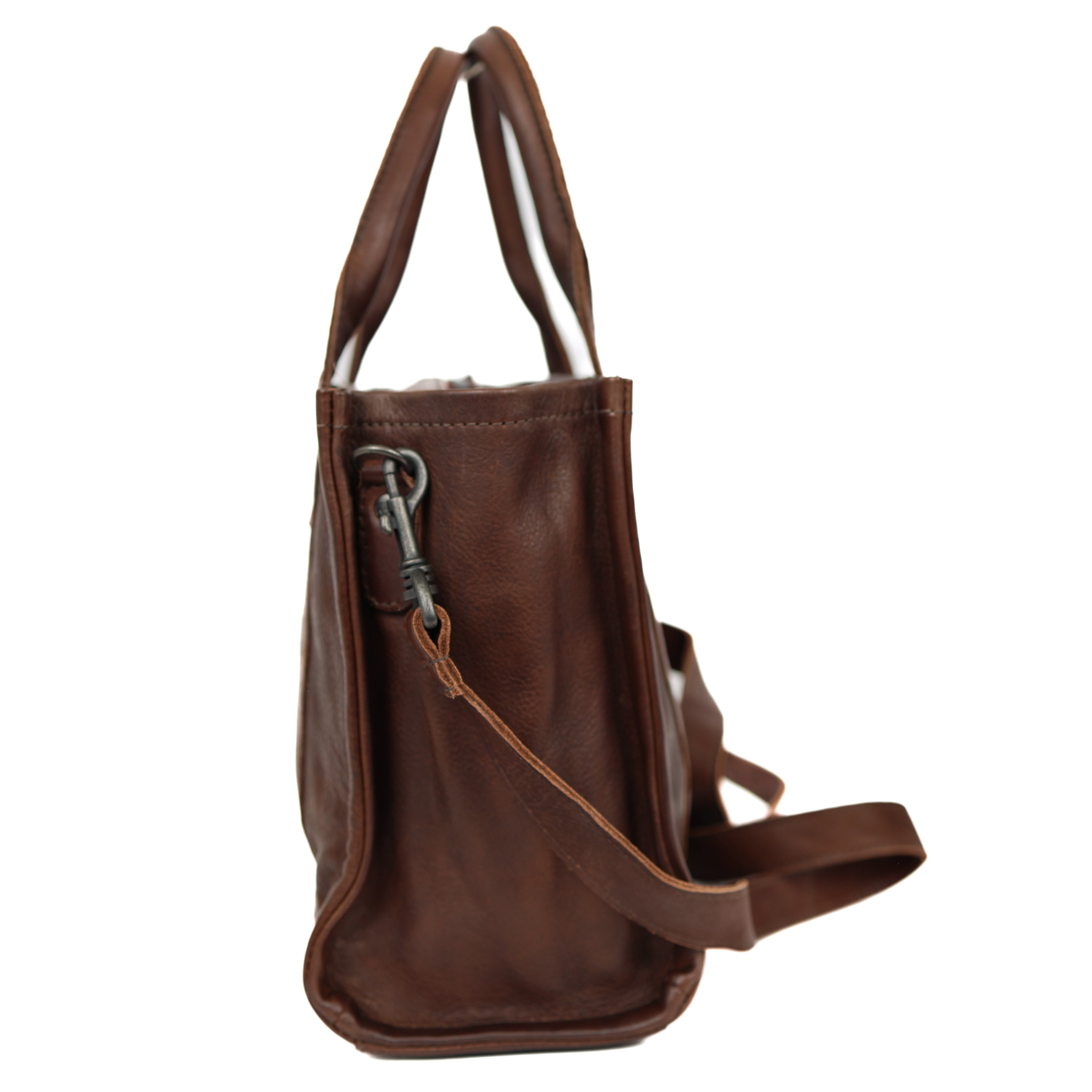Tote bag 'Pepe' M donkerbruin Donkerbruin