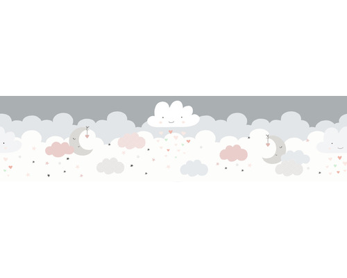 Zelfklevende rand 40374-3 Alleen rand Wolken Roze 5 m x 15 cm