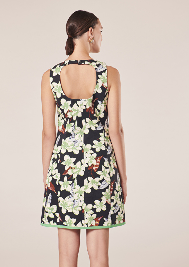 Robe Ritzableu nuit à motif fleurs