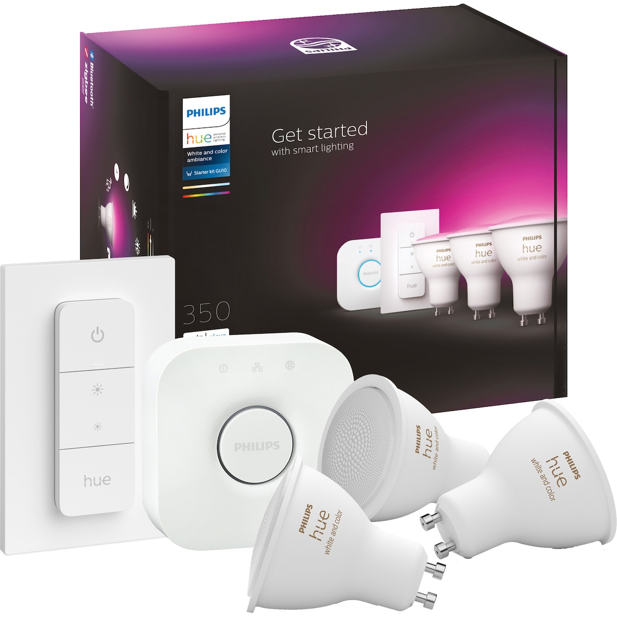 Philips Hue WCA 4,3W GU10 Bridge startpakke