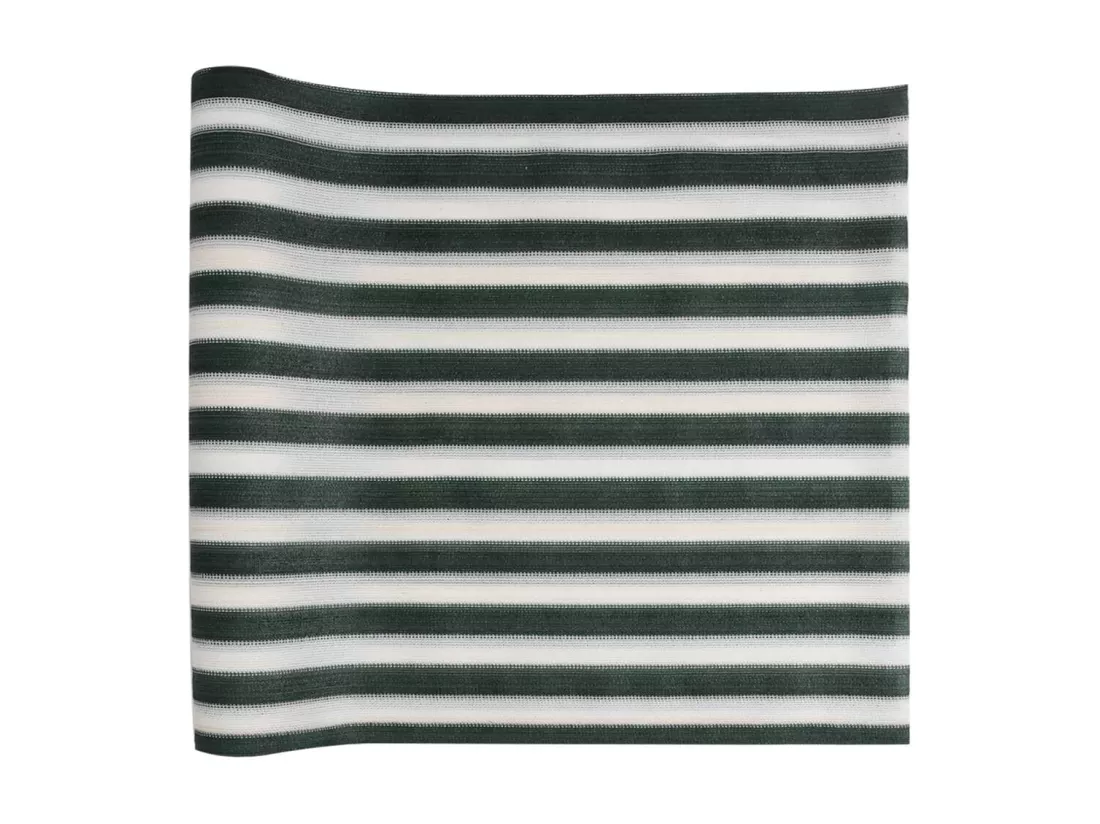Filet brise-vue vert et blanc 1,5x10 m PEHD 195 g/m²