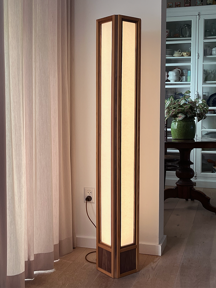 Vloerlamp Osaka cedar