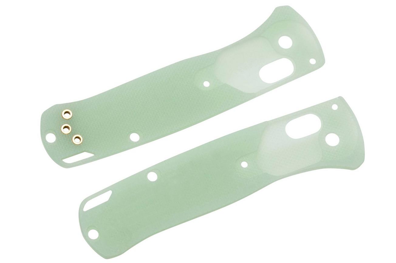 Flytanium Benchmade Mini Bugout Scales, Crossfade Jade G10