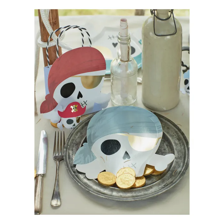 Meri Meri Assiettes en carton Pirates - Set de 8