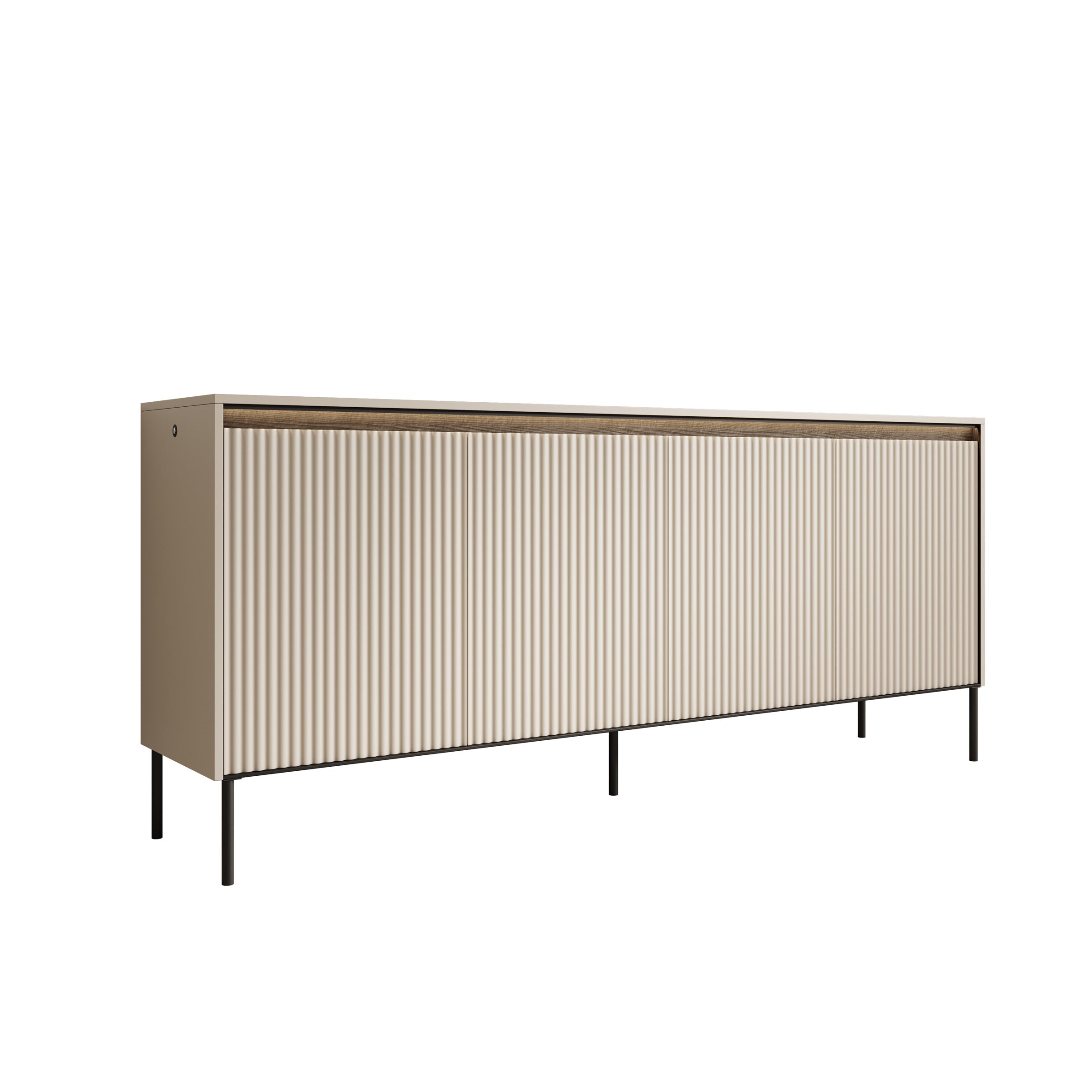 Meubella - Dressoir Timoteo - Beige - 193 cm