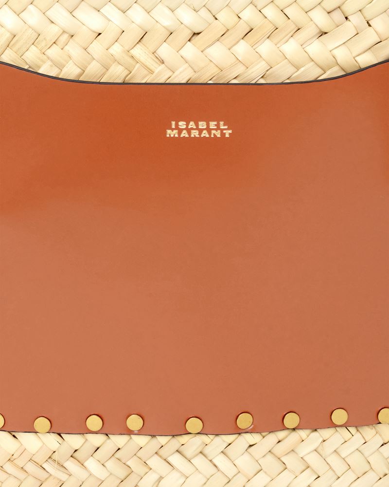 PANIER EN RAPHIA ET CUIR CADIX