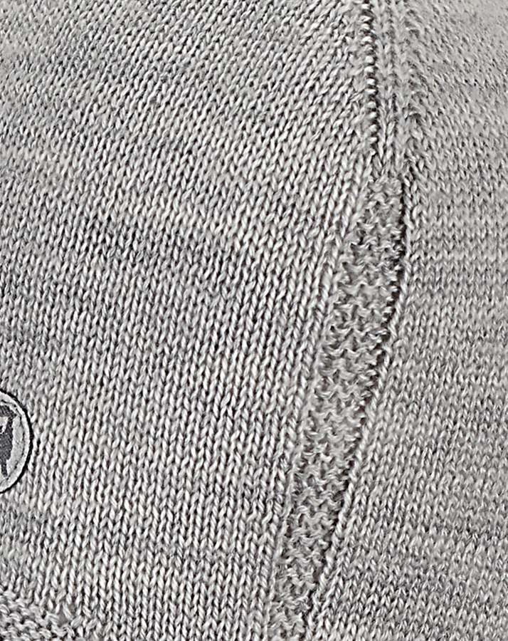 Wintermütze ZIPFEL aus Wolle in silber melange