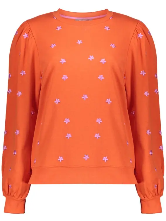 Geisha Embroiderd flowers sweater 52081-21