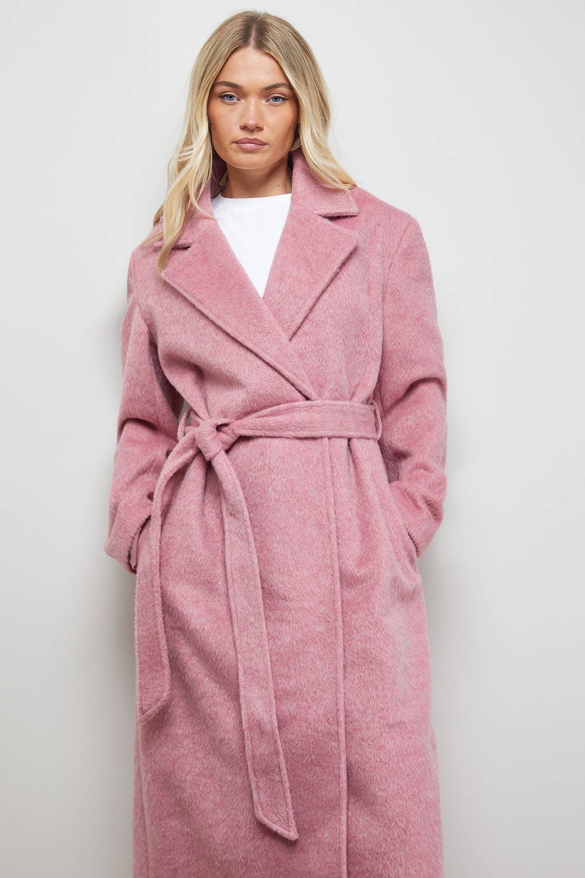 Oasis Manteau Ceinturé Brossé