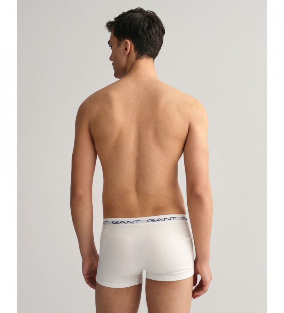 Pacote com 3 cuecas boxer brancas da Gant