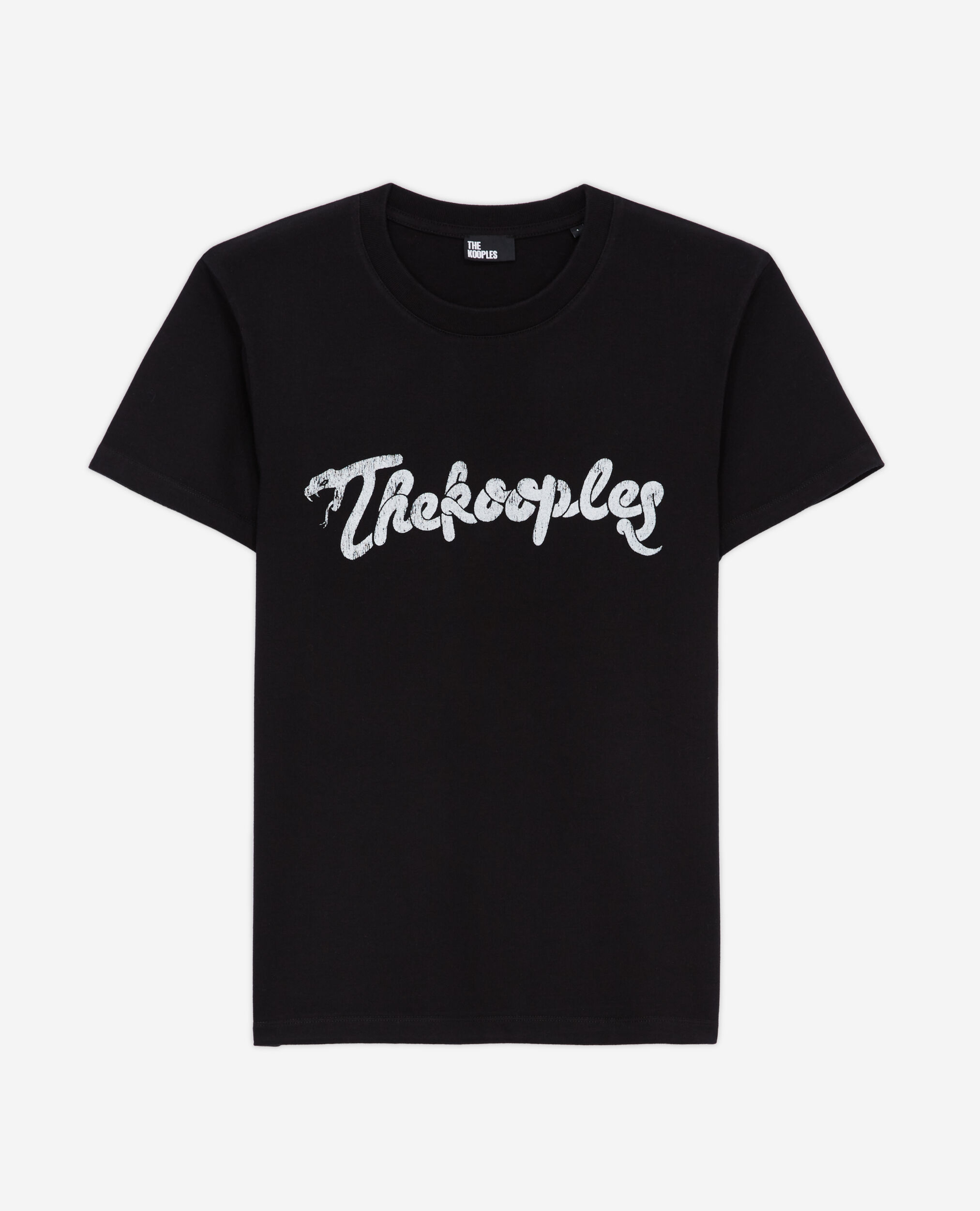 T-shirt noir sérigraphié Snake logo