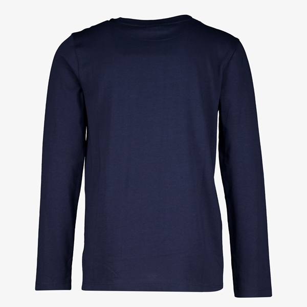 Unisgned jongens trui met ruimte opdruk blauw