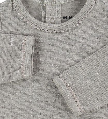 Mini A Ture X-Mas Body l/ä - Maxie - Light Grey Melange