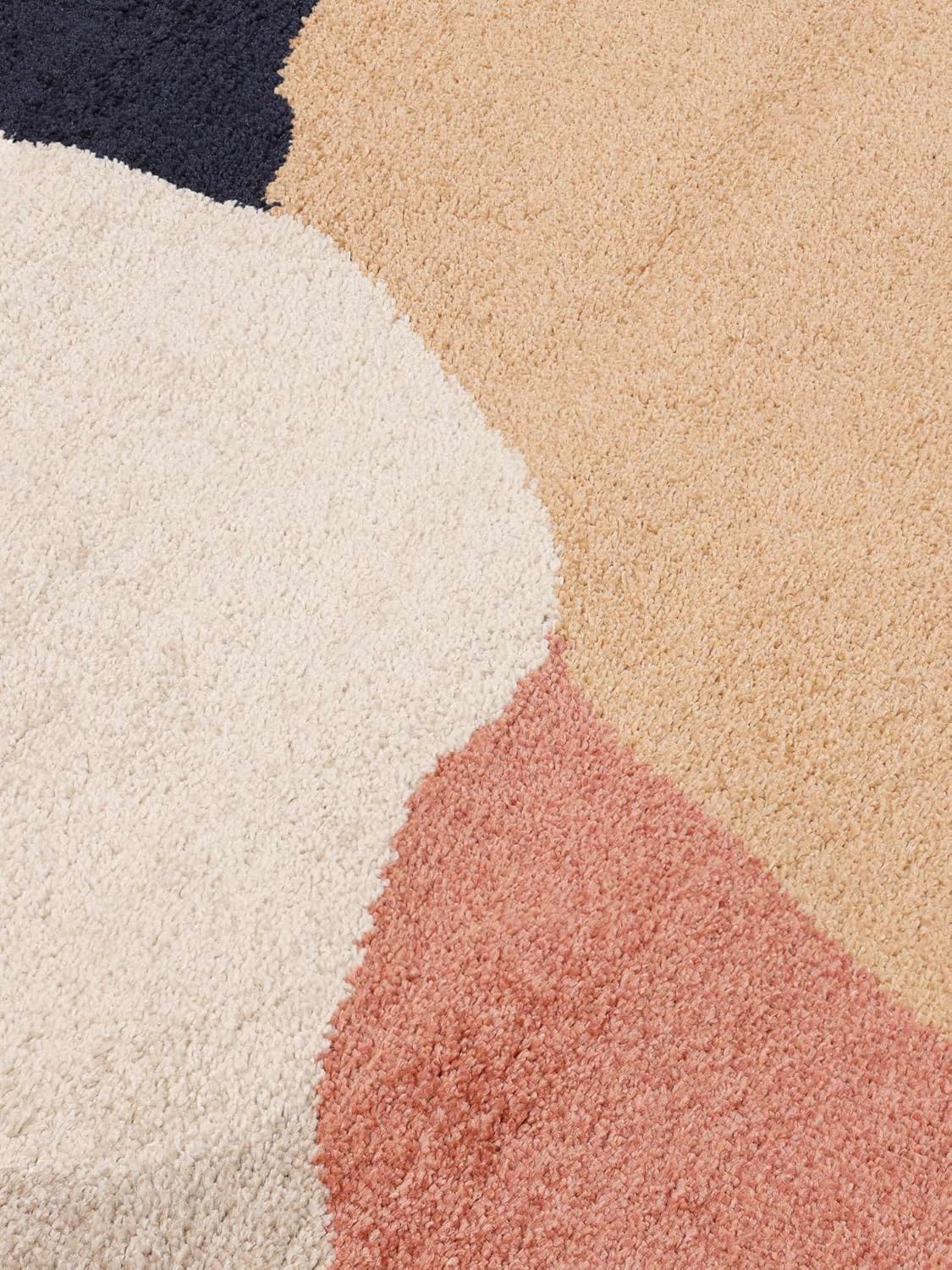 RugVista Big Sur, Teppich, Moderne Teppiche, 230 x 160 cm, Rechteckig, Niedriger Stapel, Wohnzimmer, Schlafzimmer, Nur chemische Reinigung, Oeko_tex_100, Gelb/Cremeweiß Beige