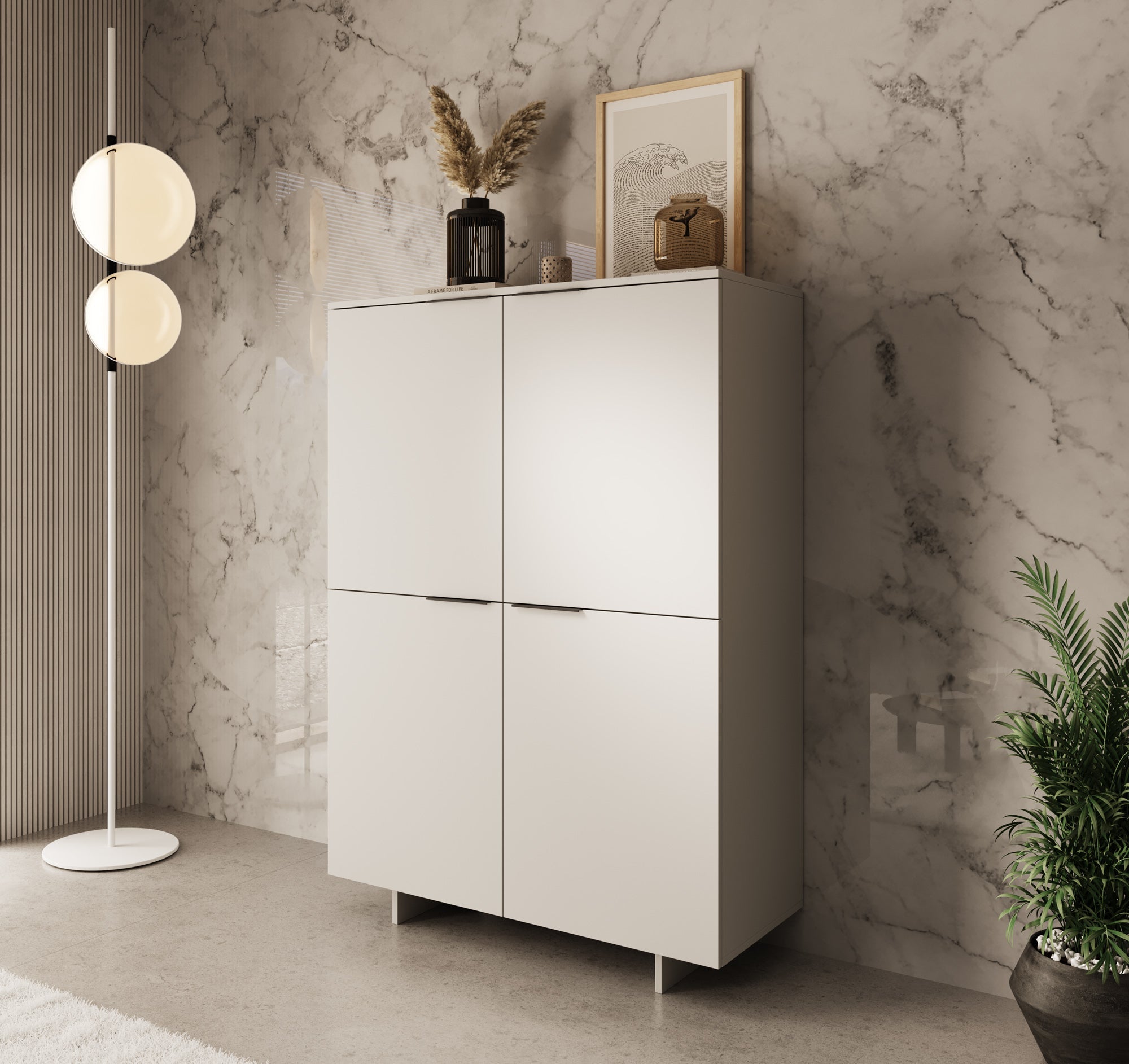 Meubella - Dressoir Ankara - Beige - 100 cm