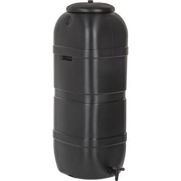 Practo Garden Classic Regenton zwart 100L met kraantje