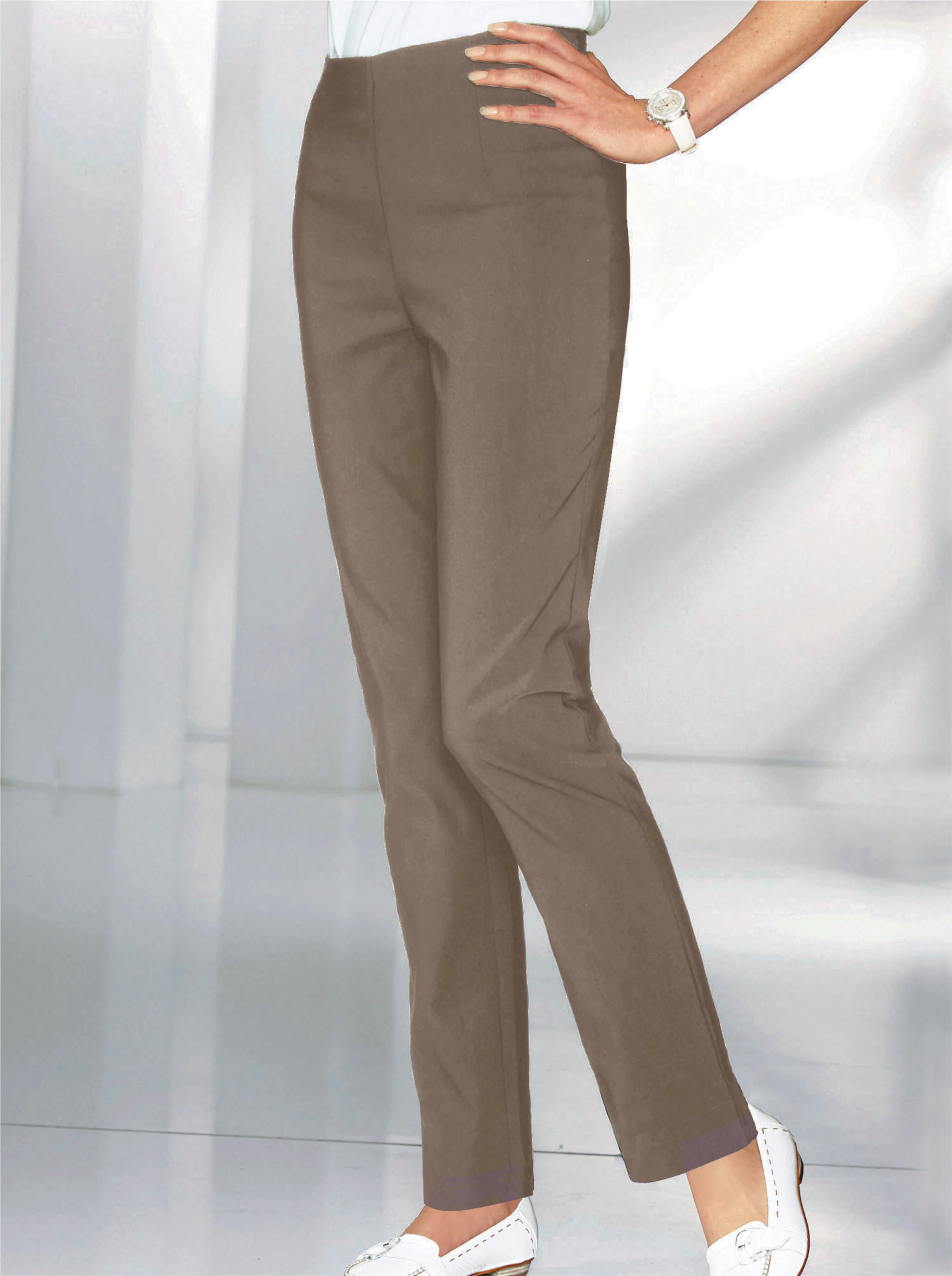 Stretch-Hose in taupe