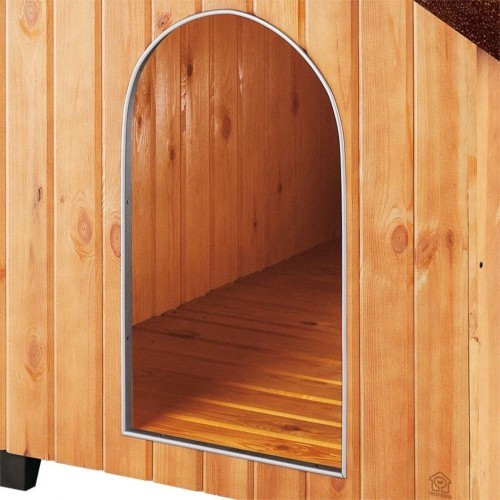 Canil de madeira Domus Ferplast para cães, marrom
