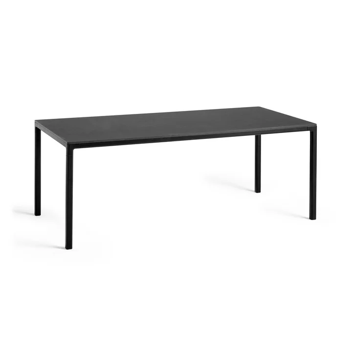 Hay - T12 Tisch, 200 x 95 cm, Linoleum schwarz / schwarz