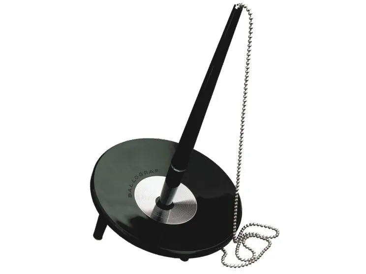 Kuglepen Ballograf Epoca Bank Desk Set med kæde sort