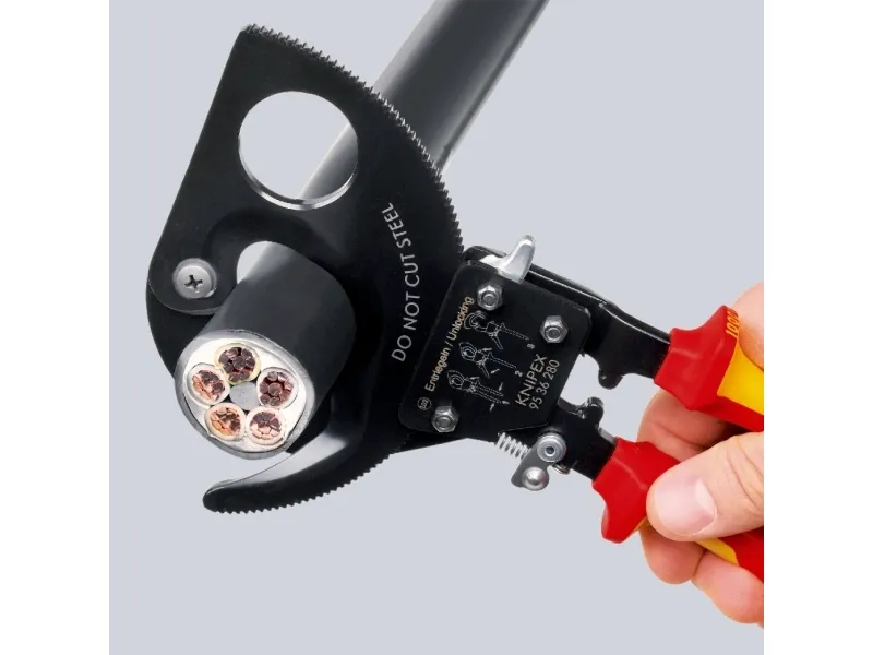 KNIPEX - Kabelskærer - lakeret sort