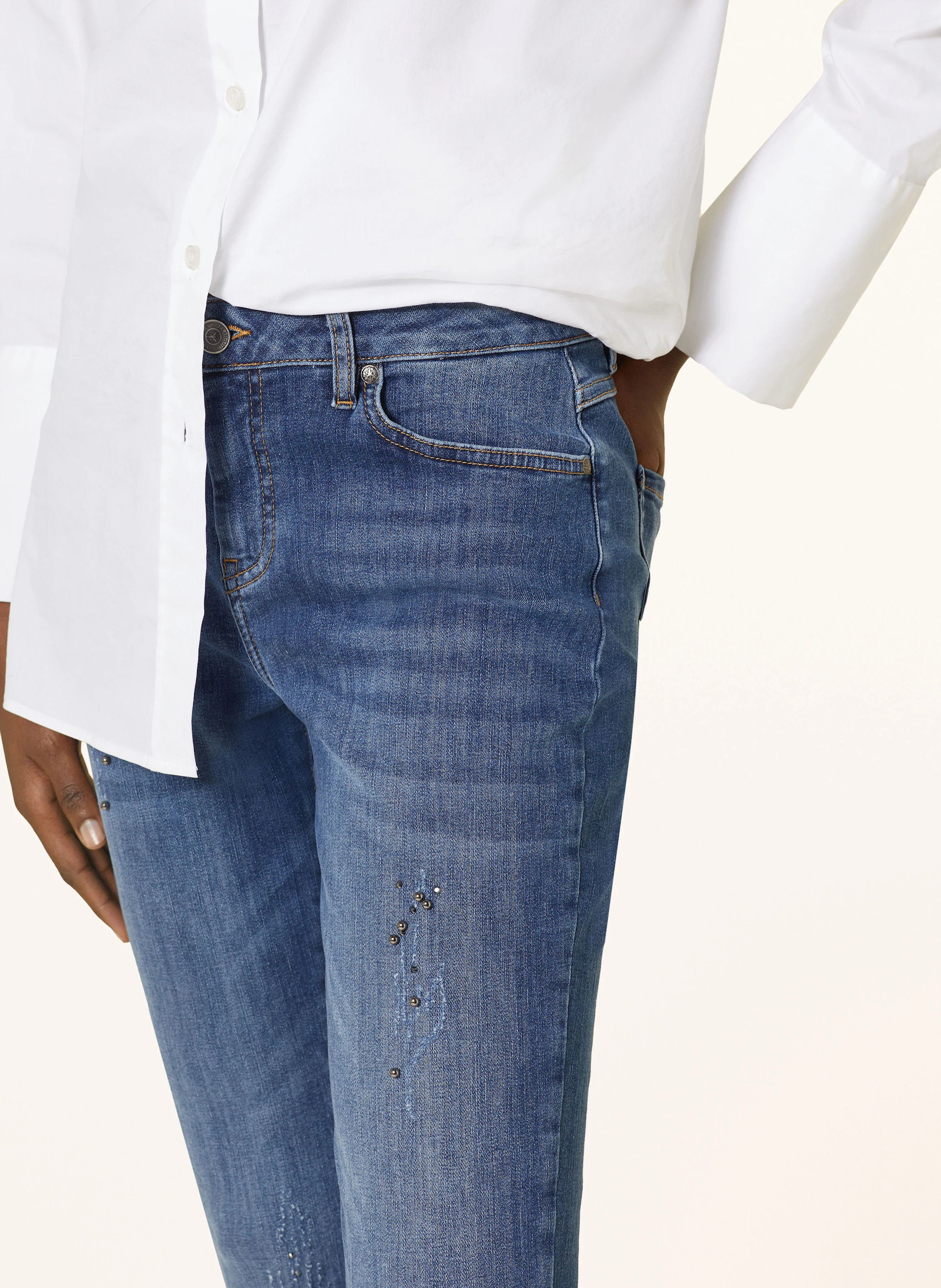 monari Jeans mit Schmucksteinen