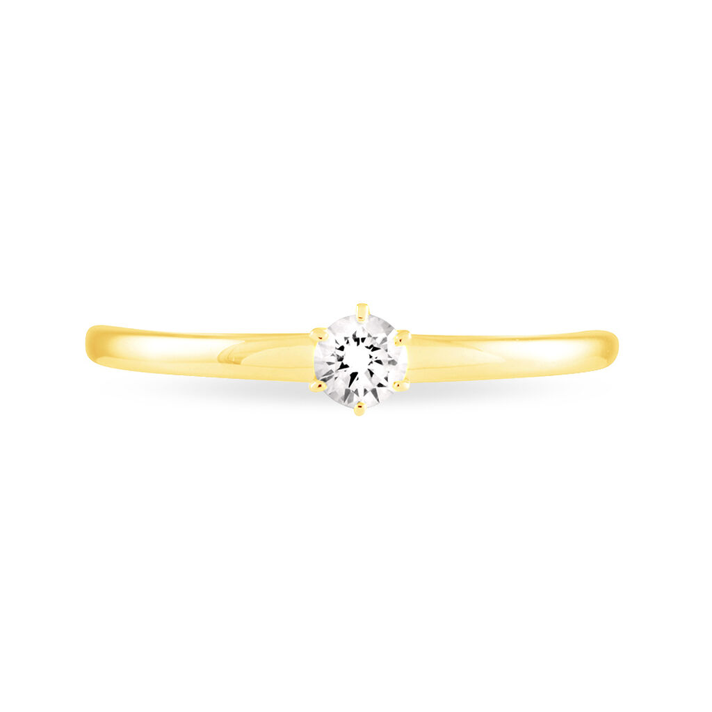Bague Solitaire Natalia Or Jaune Diamant