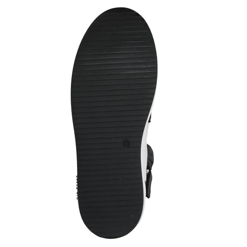 Hip leren sneakers zwart/wit