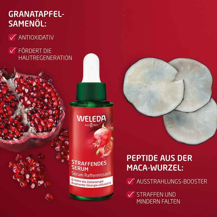 Weleda straffendes Serum Granatapfel & Maca, 30 ml