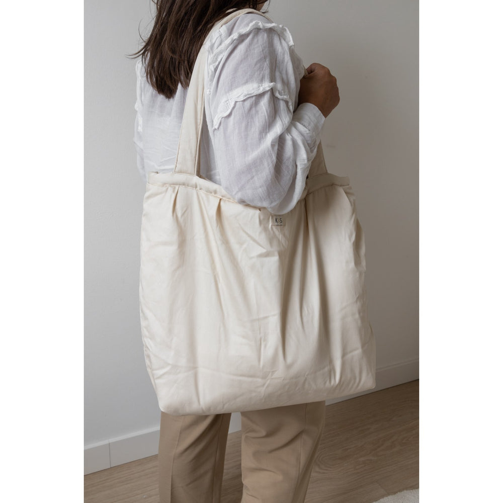 Køb KAS Kopenhagen Beige Kas Multi Purpose Tote Med Fold