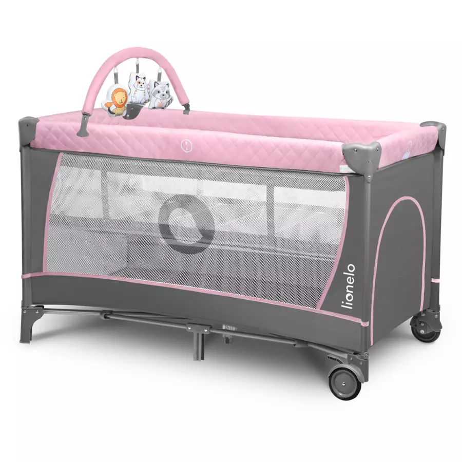 lionelo Reisebett Flower Flamingo