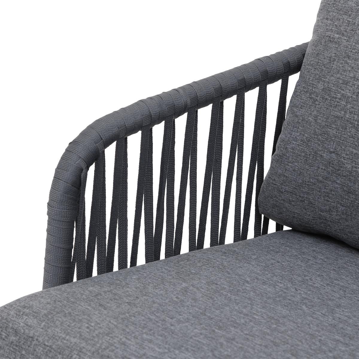 SALON BARCELONE MAILLE GRIS 4 PLACES