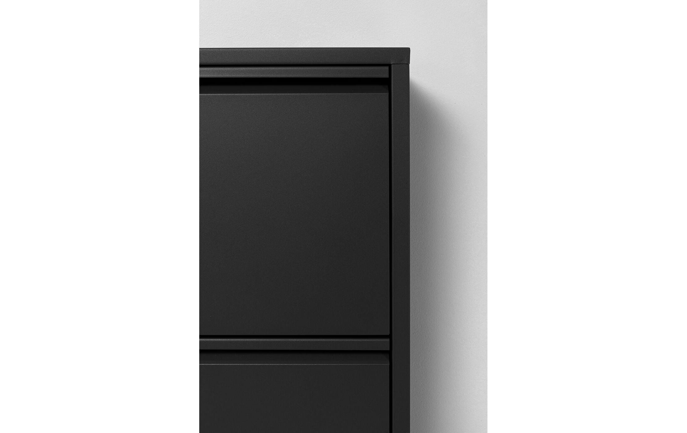 Schuhschrank Caruso 5-er, 50 x 170 cm, Schwarz<br>Schuhschrank