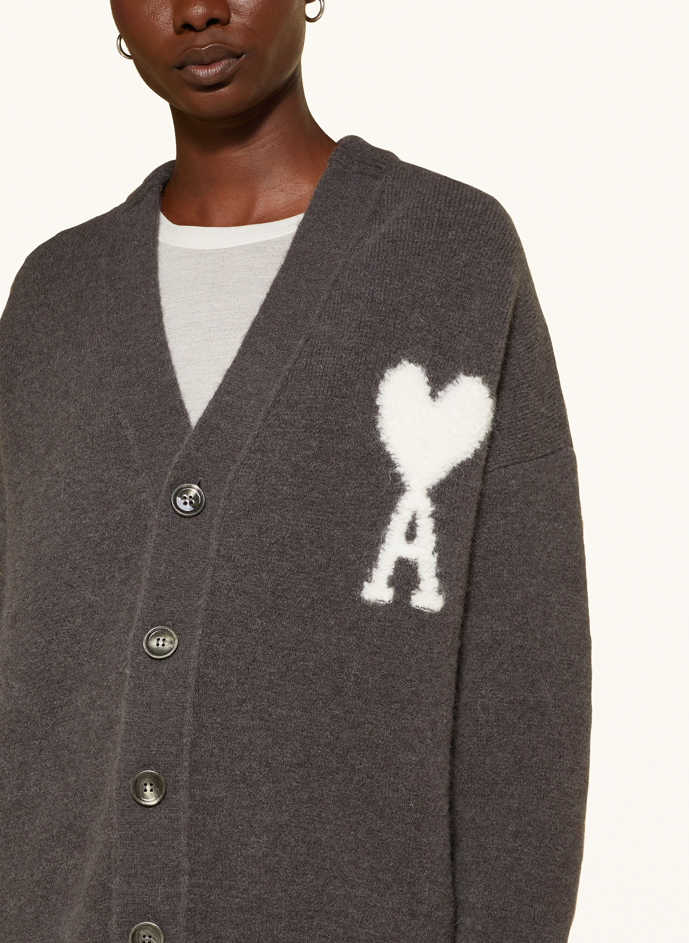 AMI PARIS Strickjacke aus Alpaka