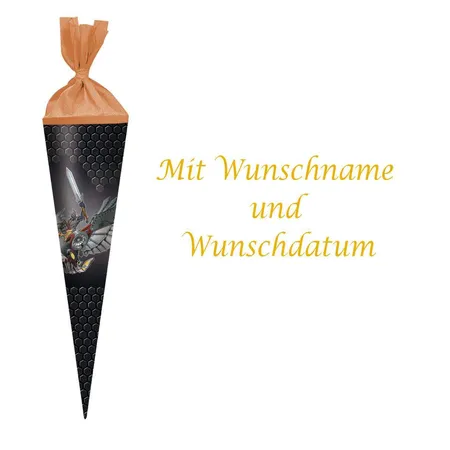 Herlitz Schultüte Drachenreiter, rund, 35 cm
