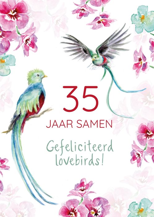 Michelle Dujardin | Huwelijkskaart | Jubileum | Gefeliciteerd lovebirds
