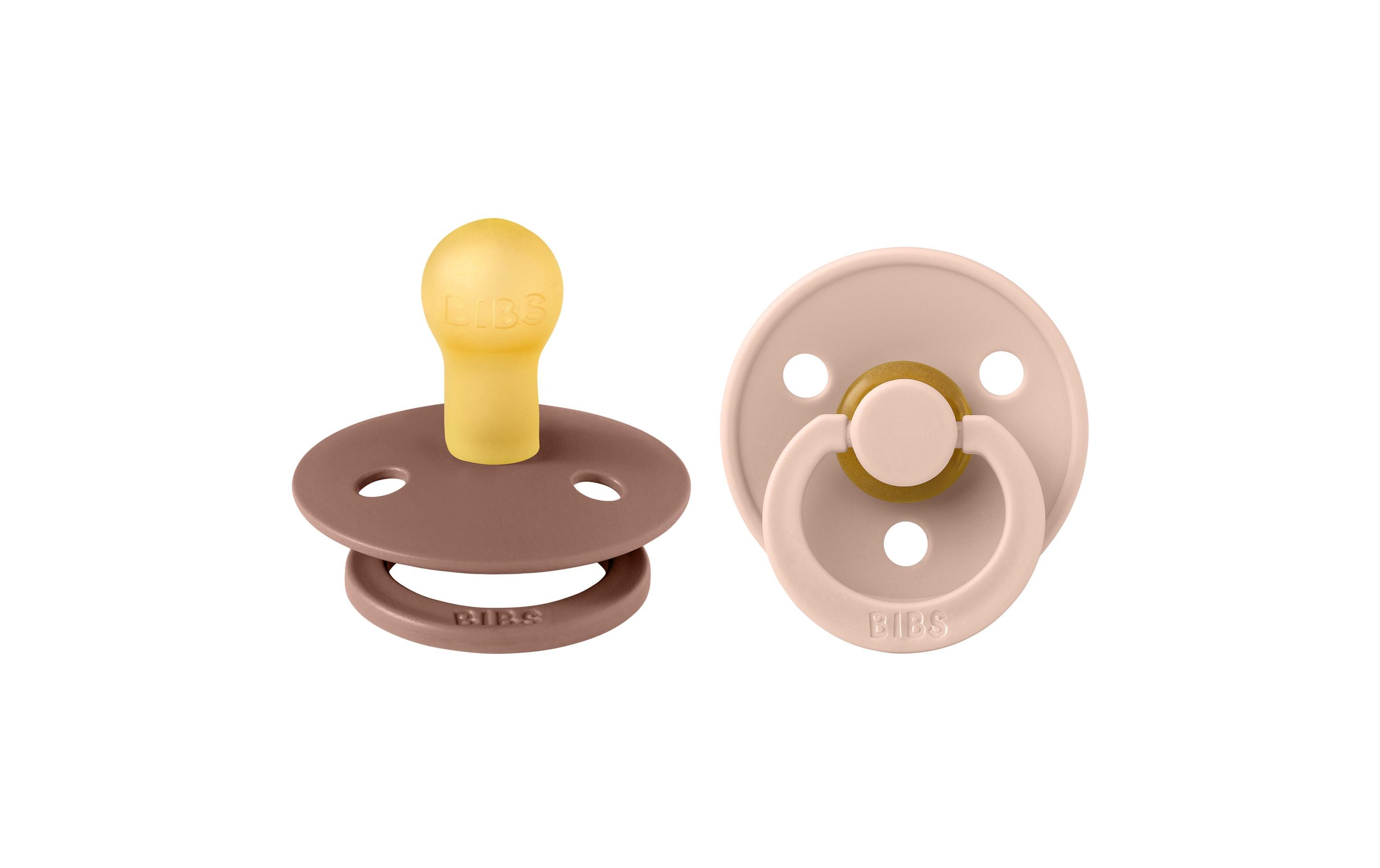 Nuggi rund Latex 2er Set Woodchuck/Blush 0-6 Mt.Doppelpack Schnuller für Babys