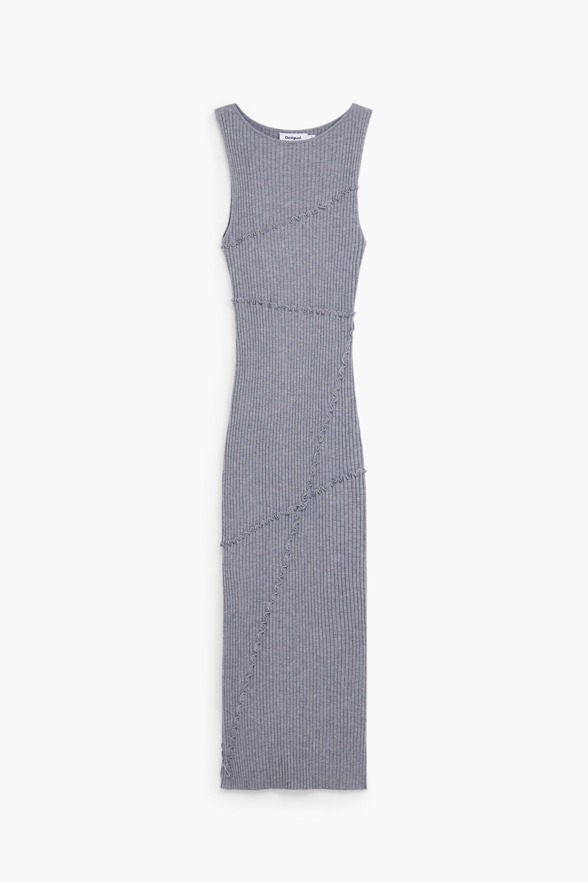 Vestido longo canalé