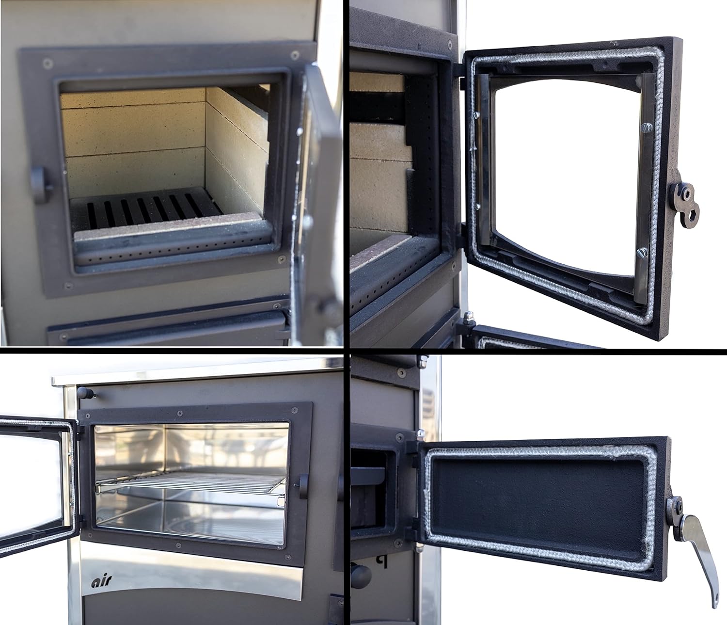 EEK A Kaminofen mit Backfach und Herdplatte ABC Concept 2 Air Links Mehrfachbelegung Holzofen 11,6 kW Kamin Ofen Holz Werkstattofen Schwedenofen Hüttenofen Heizofen Holzofen