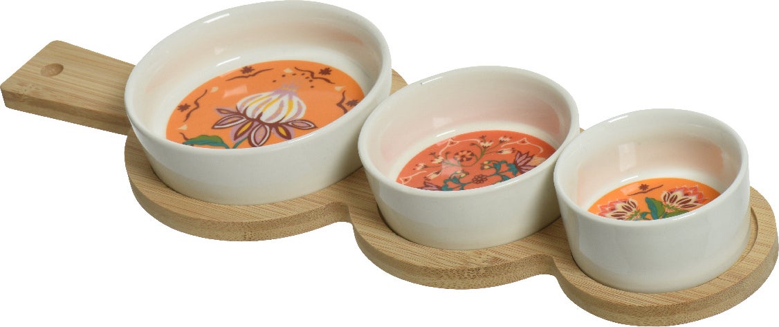 Decoris tapasset Ebru multi 35 x 12 x 4 cm 4-delig