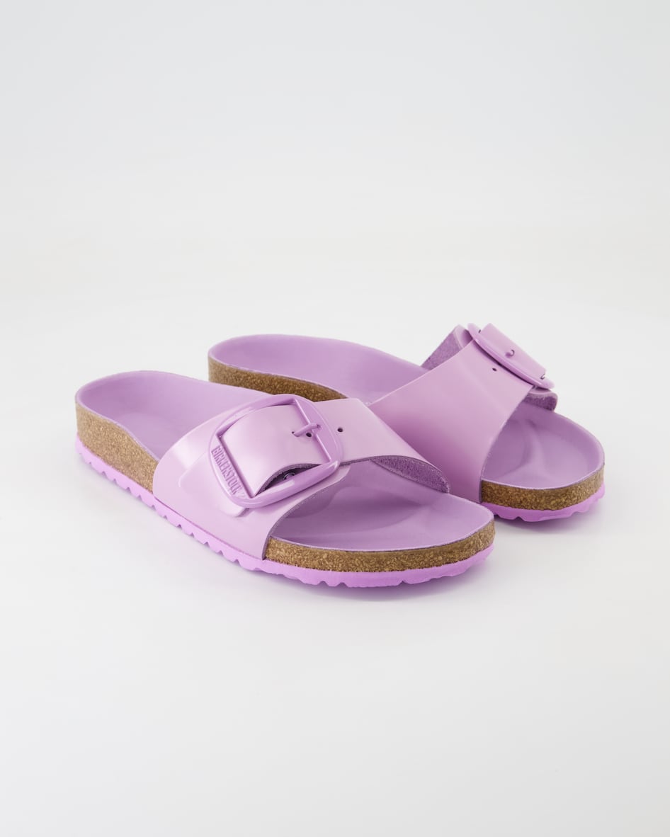 Birkenstock Madrid Big Buckle Pantoletten in Lila