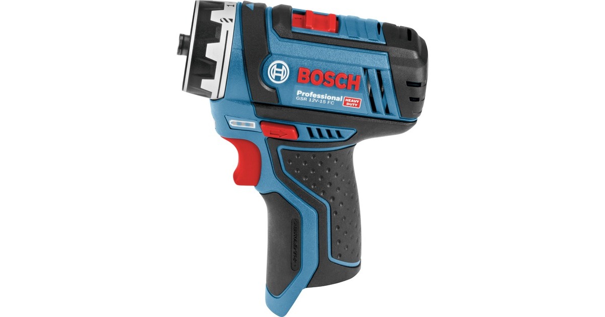 BoschAccuschroefboormachine GSR 12V-15 FC Professional  (Blauw/zwart, L-BOXX, opzetstukken, oplader en 2 accu's inbegrepen )