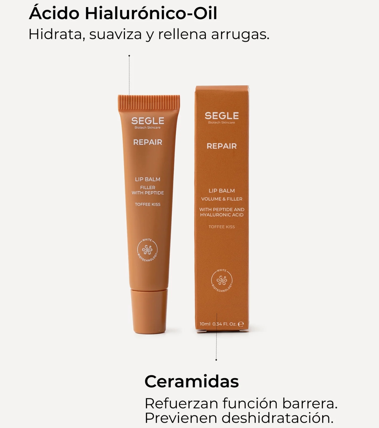 SEGLE - Bálsamo labial com peptídeos Repair - Toffee Kiss