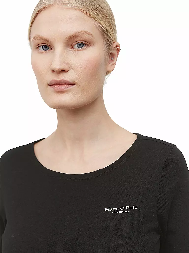 MARC O'POLO Langarmshirt schwarz