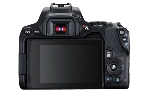 Canon EOS 250D - Digitalkamera - SLR - 24.1 MP - APS-C - 4K / 25 fps - 3x optisk zoom EF-S 18-55 mm IS STM objektiv - Wi-Fi, Bluetooth - sort