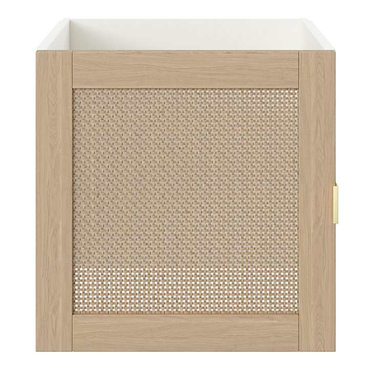 Bloc avec porte pour étagère cube GoodHome Mixxit effet chêne et cannage