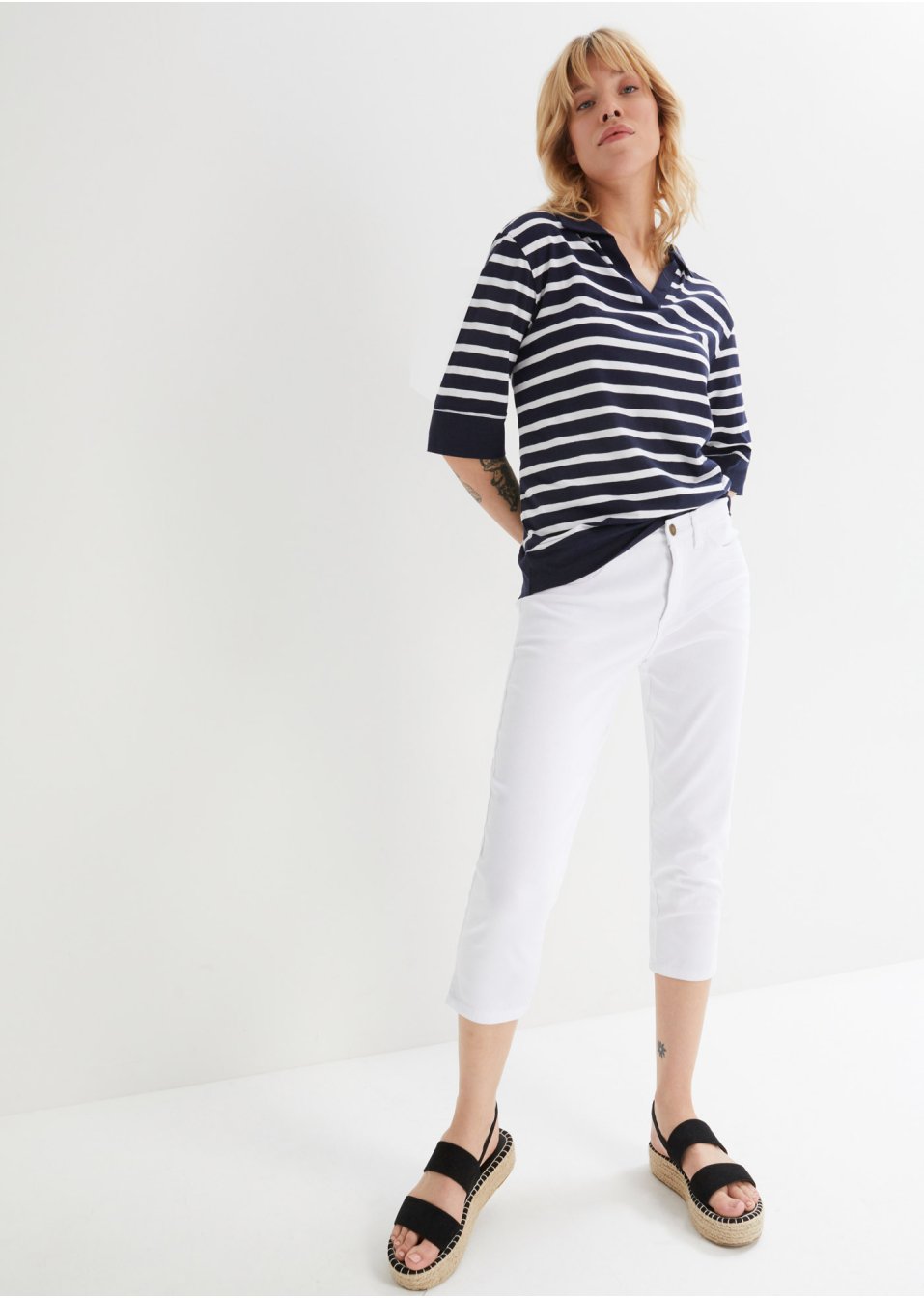 Lot de 2 jeans extensibles 3/4