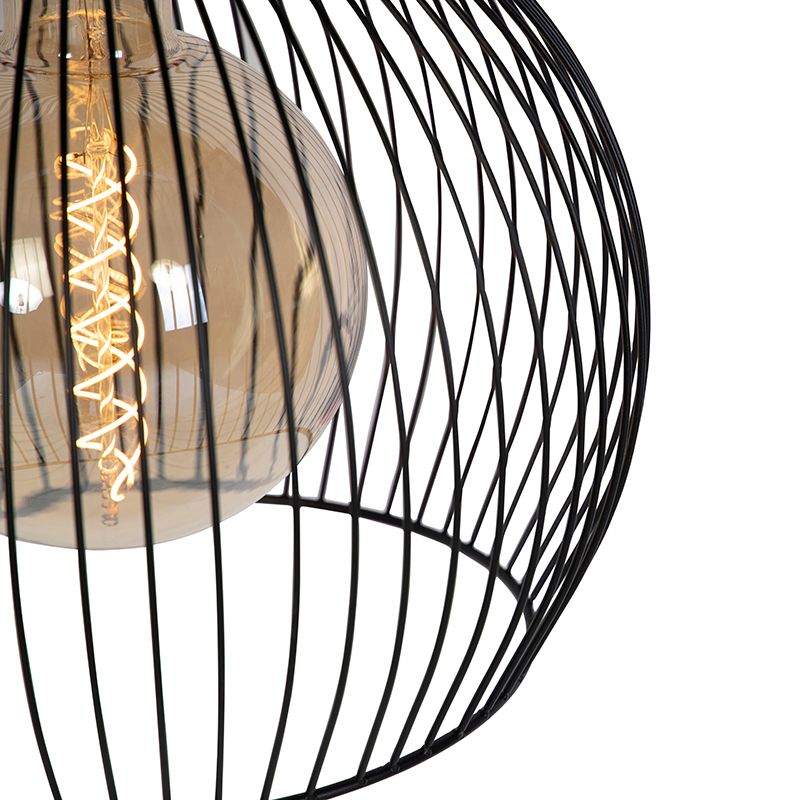 Design ronde hanglamp zwart 40 cm - Dos