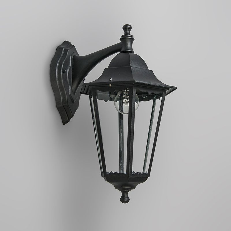 Klassieke buiten wandlantaarn zwart IP44 - New Orleans Down