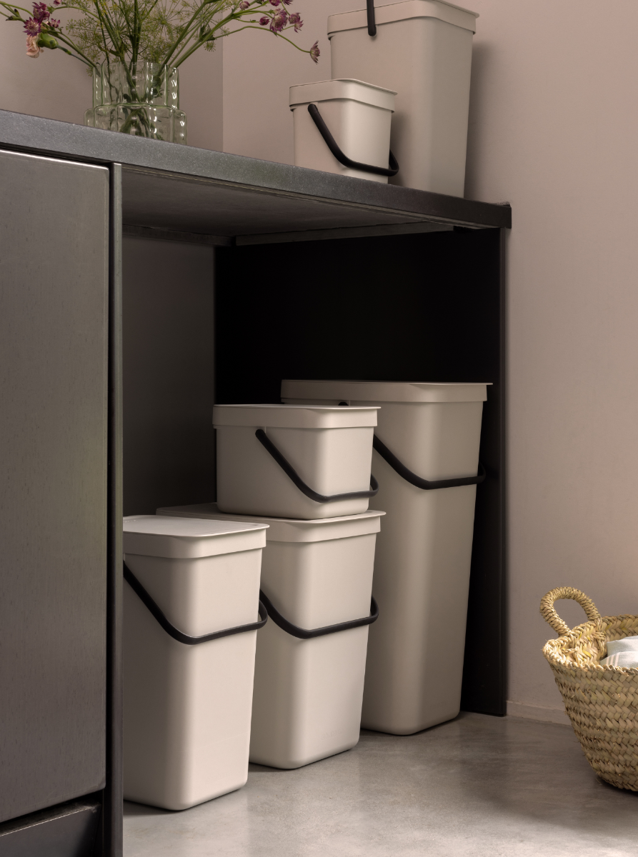 Sort & Go afvalemmer, 6 liter - Soft Beige